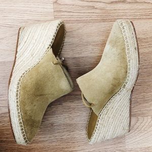 Espadrille lace up wedges